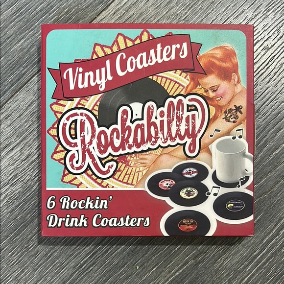 Other - Rockabilly Vinyl Coasters - Set of 6